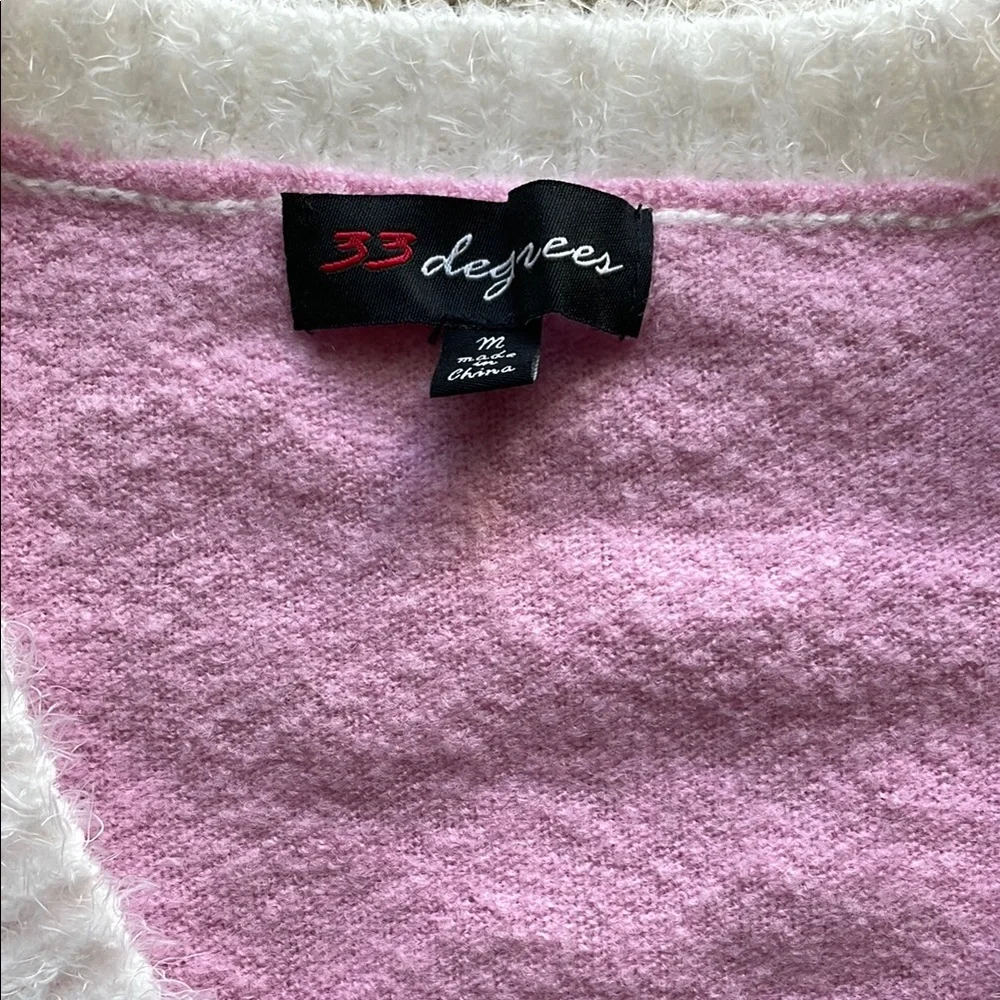 NEW Target 33 Degrees Pink Santa Print Christmas Festive Cardigan Sweater - Picture 6 of 16